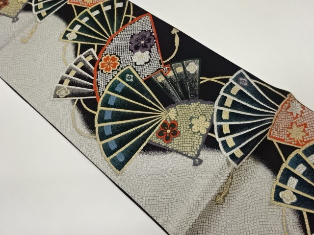 JAPANESE FUKURO OBI / WOVEN FLOWERS